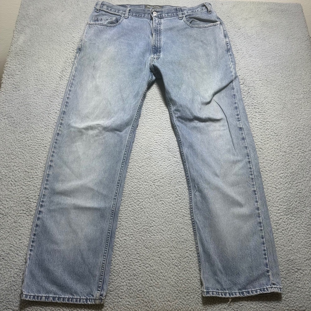 Levis SilverTab Baggy Jeans Mens 38x31 Light Wash Loose Skater Denim Vintage